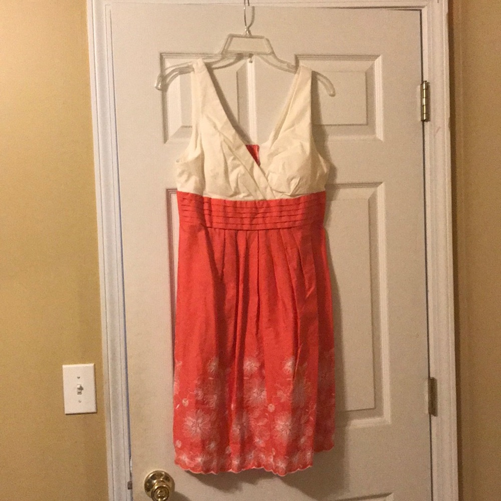 Cream and Peach Dress